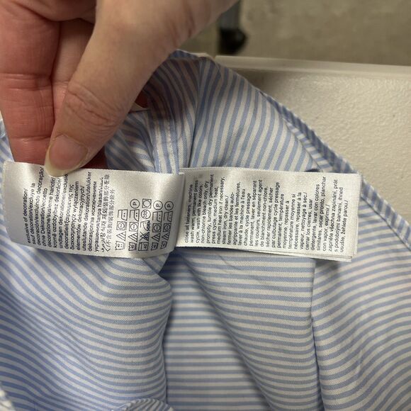 Zendaya x Tommy Hilfiger Striped Oversized Shirt Womens 2 Blue White Tunic - Picture 9 of 16